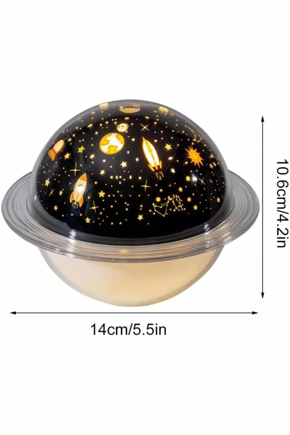 Aromaterapi Hava Nemlendirici Gece Lambası Uzay Model Satürn Oda 