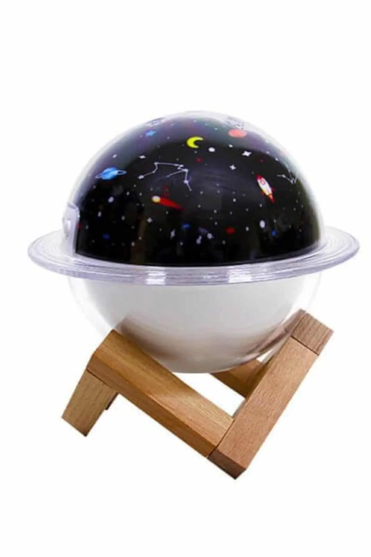 Aromaterapi Hava Nemlendirici Gece Lambası Uzay Model Satürn Oda 