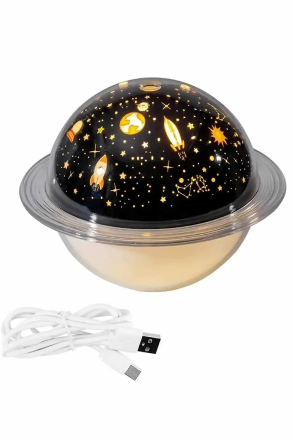 Aromaterapi Hava Nemlendirici Gece Lambası Uzay Model Satürn Oda