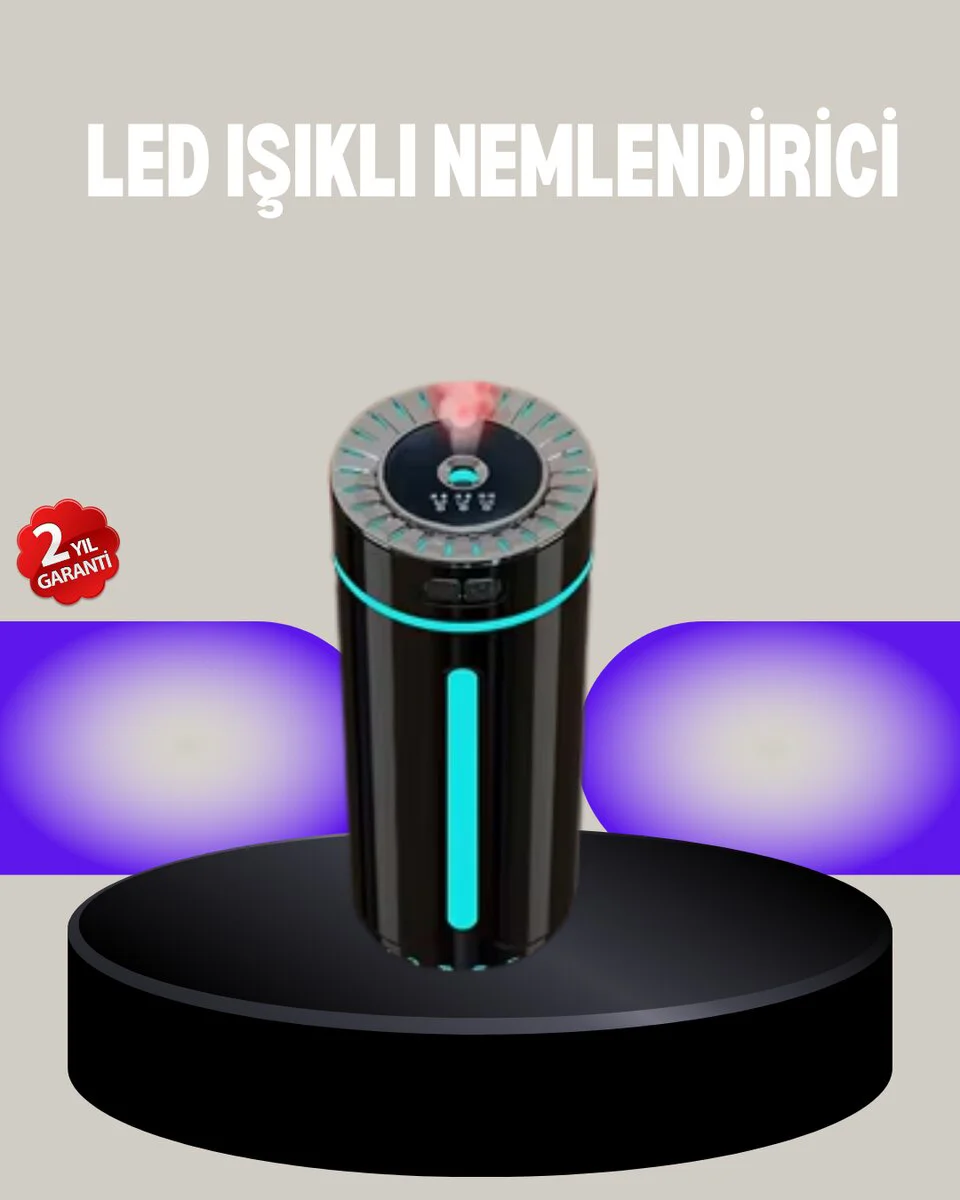 Aromaterapi Özellikli Ultrasonik Hava Nemlendirici LED Atmosfer Işığı - Ev İçin Spa Deneyimi