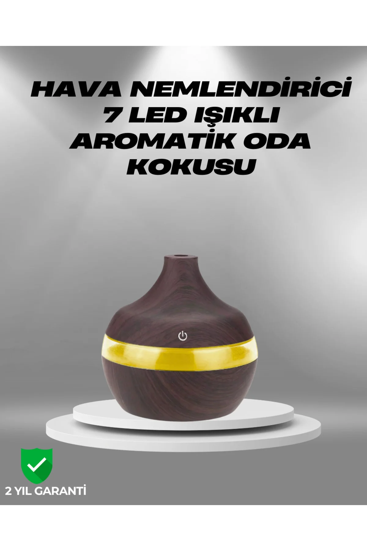 Aromaterapi Uyumlu 300 ml LED Işıklı Oda Kokusu Difüzörü