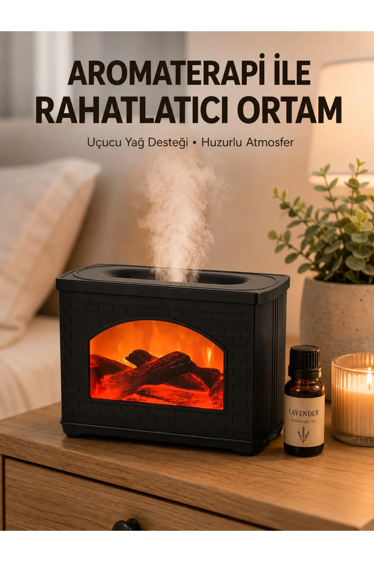 Aromaterapi Uyumlu Ultrasonik Oda Nemlendirici Ayarlanabilir Sis Çıkışlı Aromaterapi Uyumlu Ultrasonik Oda Nemlendirici Ayarlanabilir Sis Çıkışlı