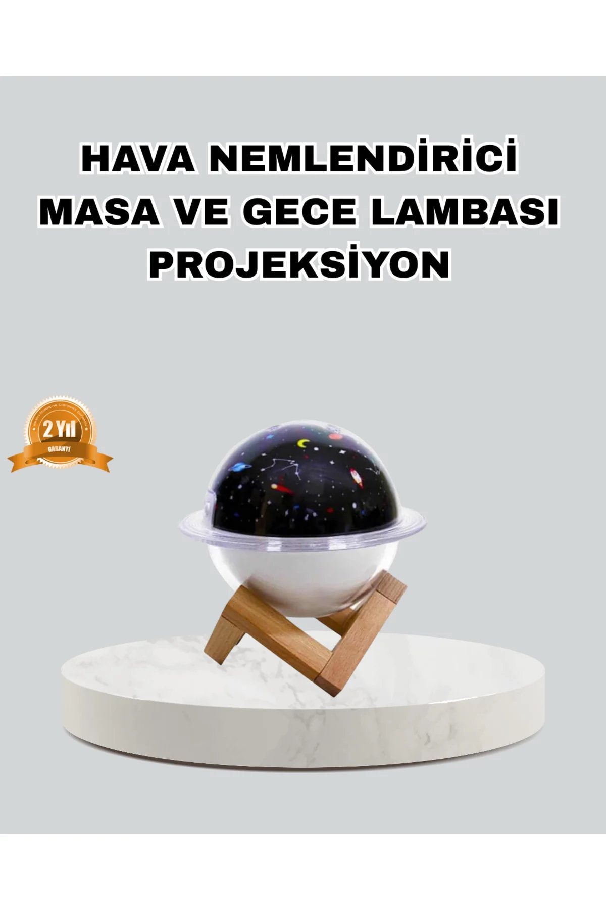 Aromaterapili USB Hava Nemlendirici – Projeksiyon Işıklı, Sessiz ve Şık Tasarım