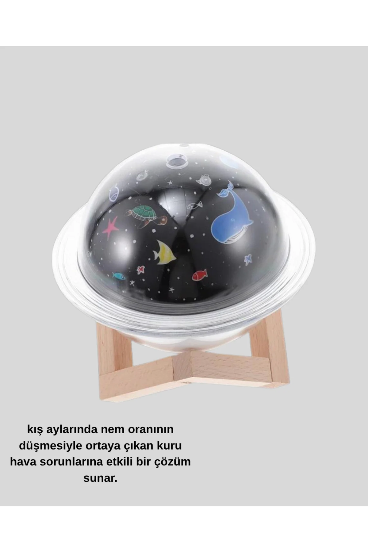 Aromaterapili USB Hava Nemlendirici – Projeksiyon Işıklı, Sessiz ve Şık Tasarım