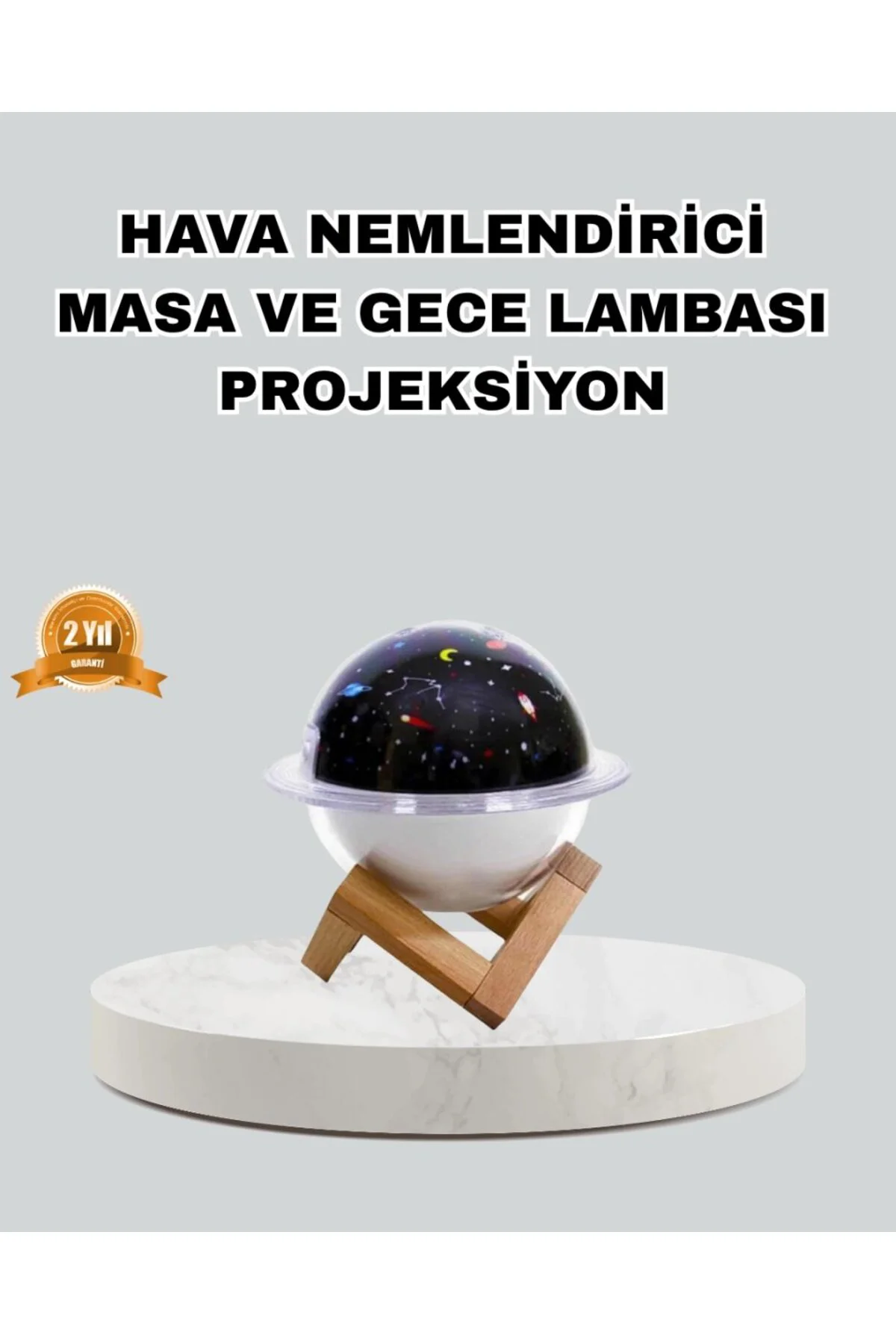 Aromaterapili Usb Hava Nemlendirici – Projeksiyon Işıklı, Sessiz 
