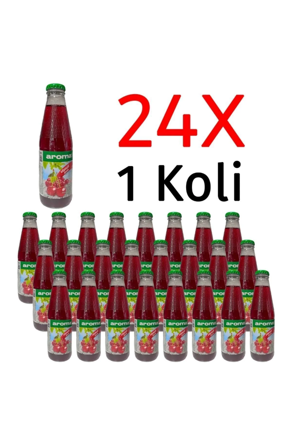 AROMAVişneli Cam Meyve Suyu 200mlx24 Adet