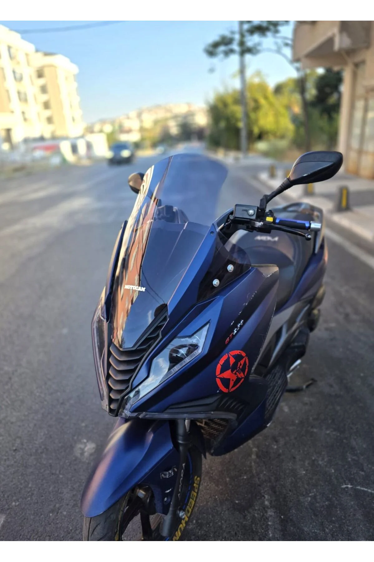 Arora GT 125 Ön Cam 2023-2026 Model 65cm Füme Renkli 4mm ORİJİNAL BOYLU