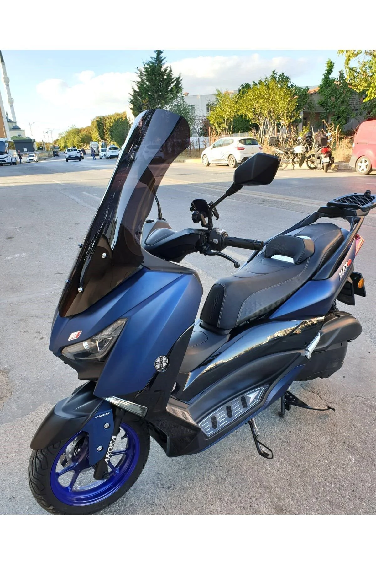 Arora Max PRO 125 Ön Cam 2023-2026 Model 65cm Siyah Renkli 4mm OR