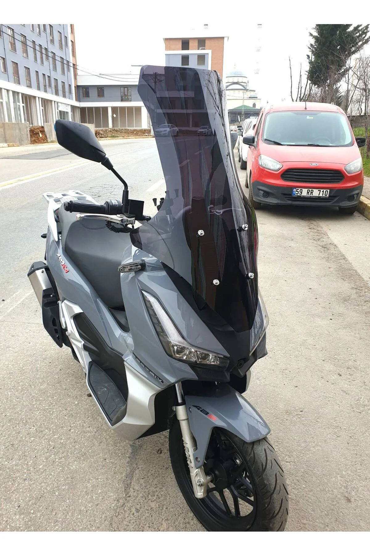 Arora Max PRO 125 Ön Cam 2023-2026 Model 78cm Siyah Renkli 4mm UZ