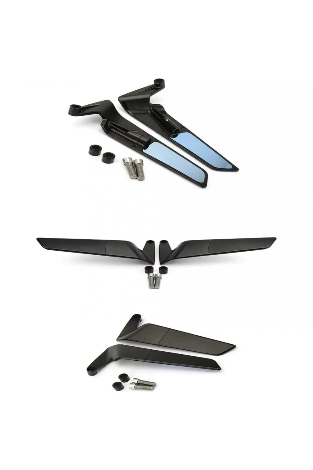 Arora Sk 250 Kanat Ayna H2 Katlanır Naked Model Büyük Siyah