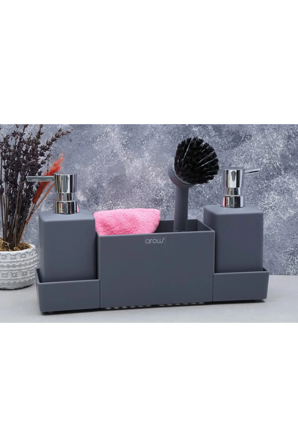 AROW Akrilik Sıvı Sabunluk 4'lü Banyo seti