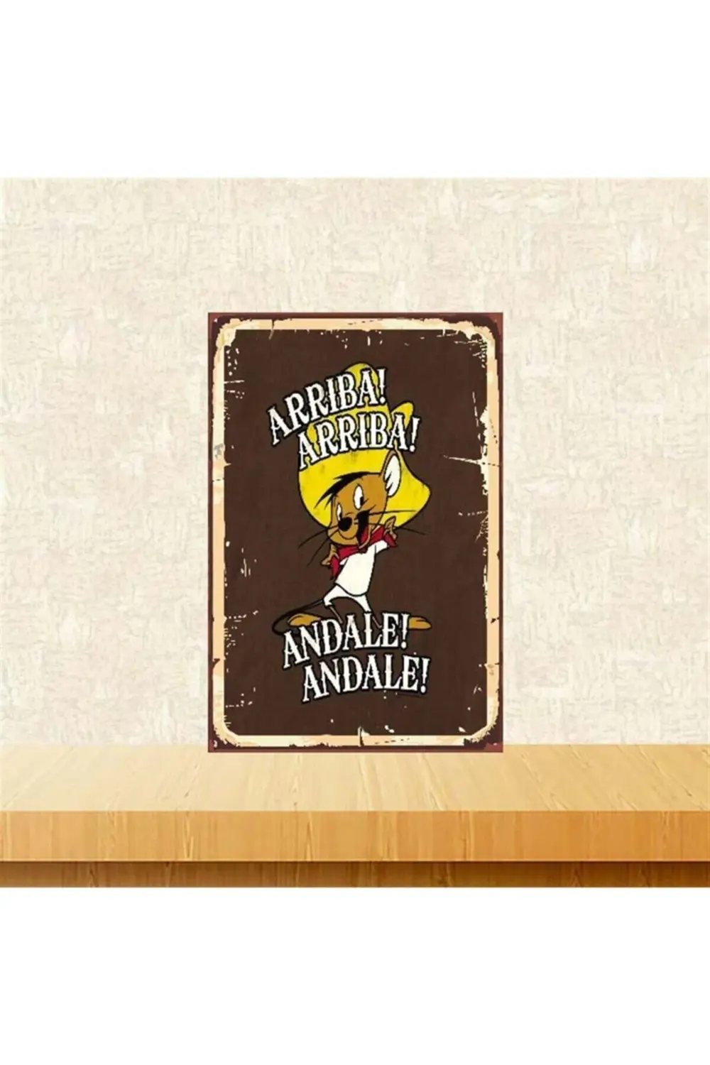 Arrıba Arrıba Tasarımlı Retro Ahşap Poster 20-30 Cm