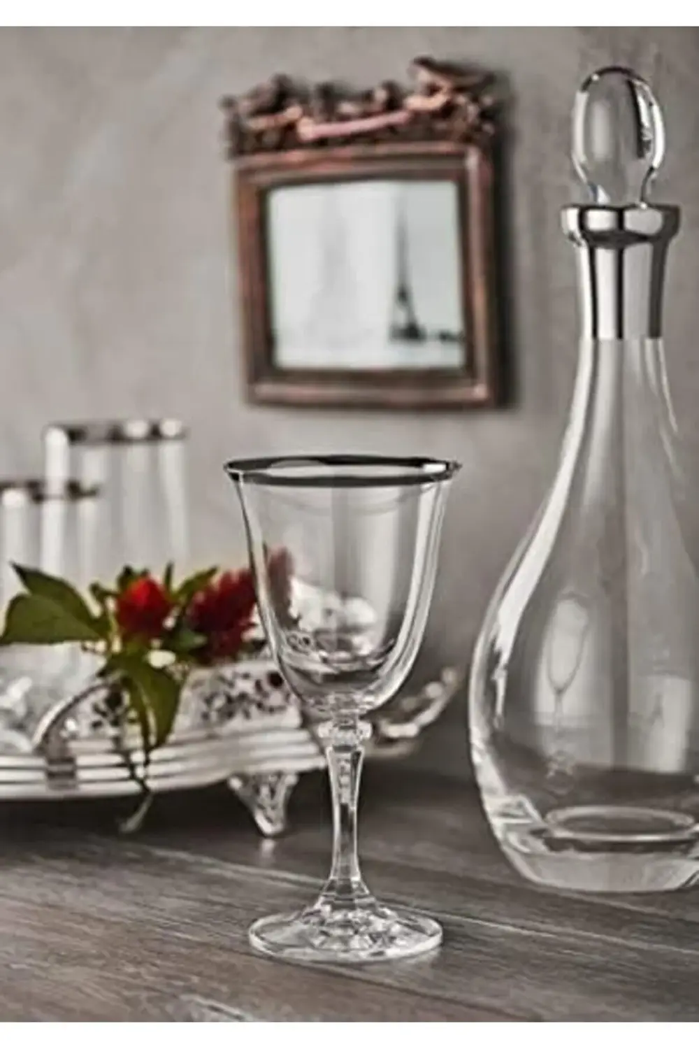 ARS 1115 6 PRC. KIRMIZI SARAP KADEHI DALIA PLATIN 1178227