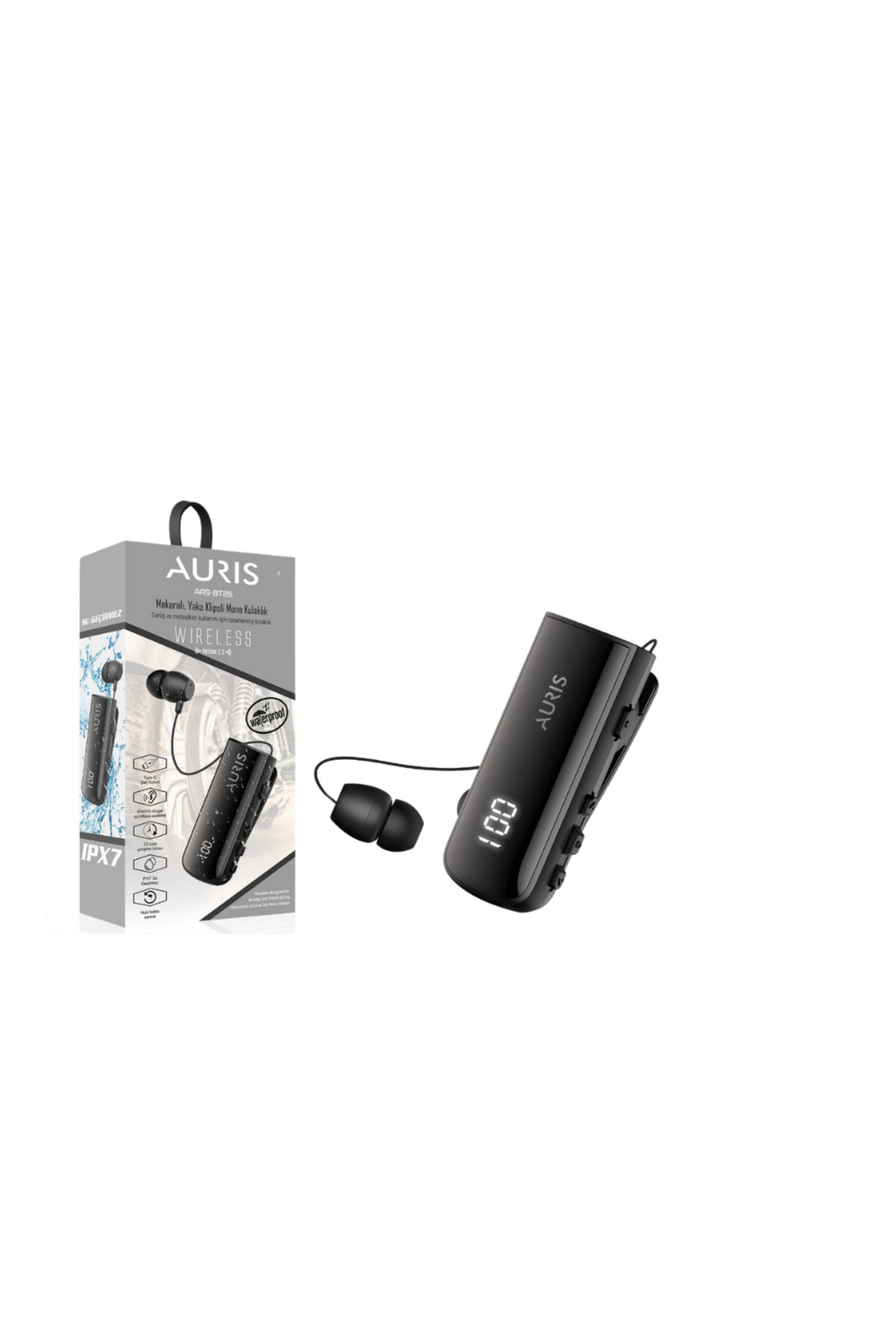 ARS-BT26 Wireless Yaka Klipsli Kulaklık