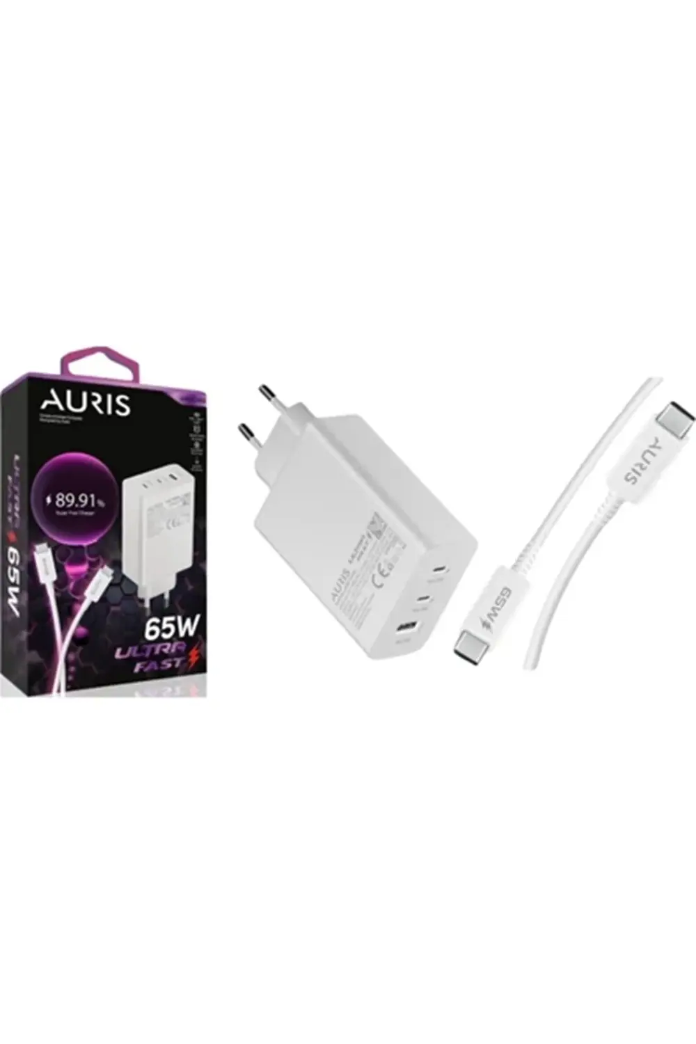 ARS-CH65 65W 3 Çıkışlı Ultra Hızlı Şarj