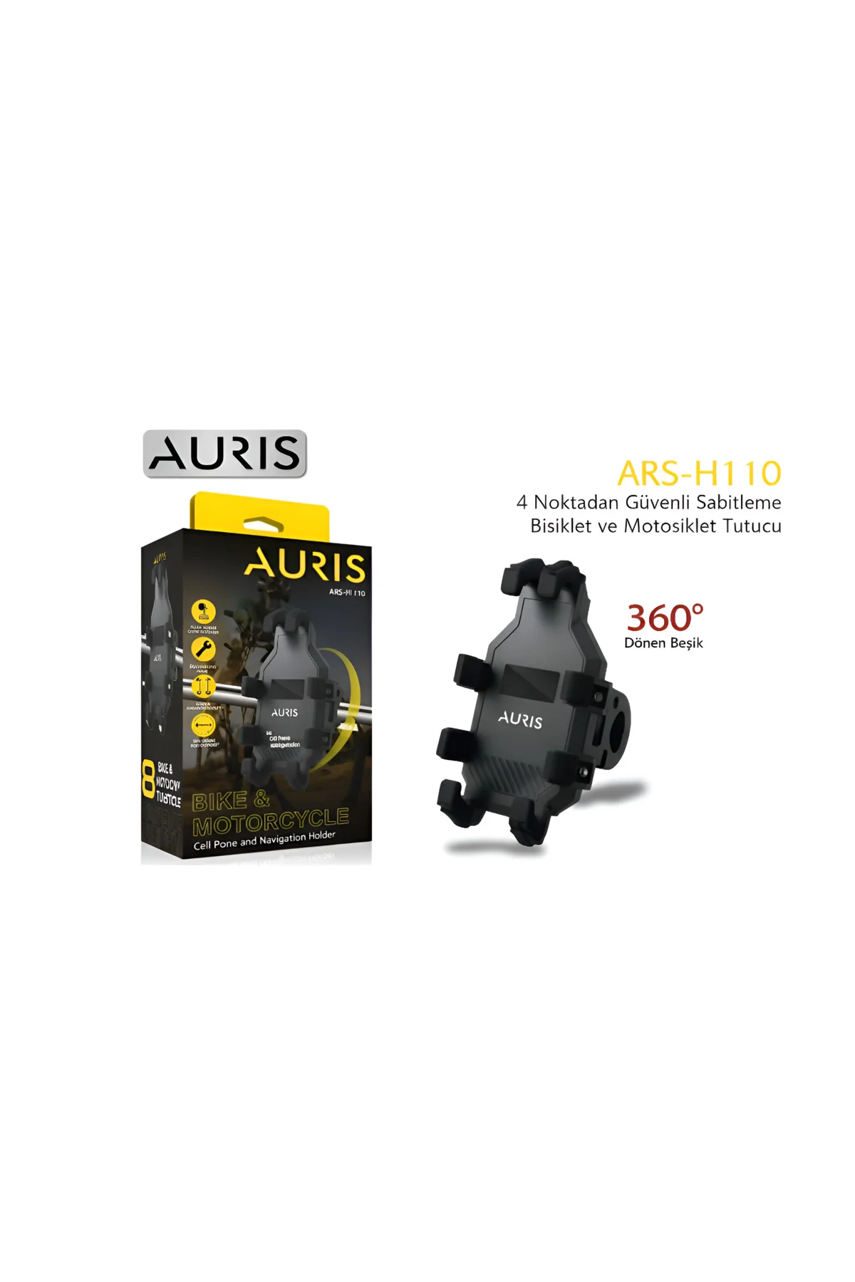 ARS-H110 Motosiklet Bisiklet Telefon Tutucu – Güvenli Ve Konforlu