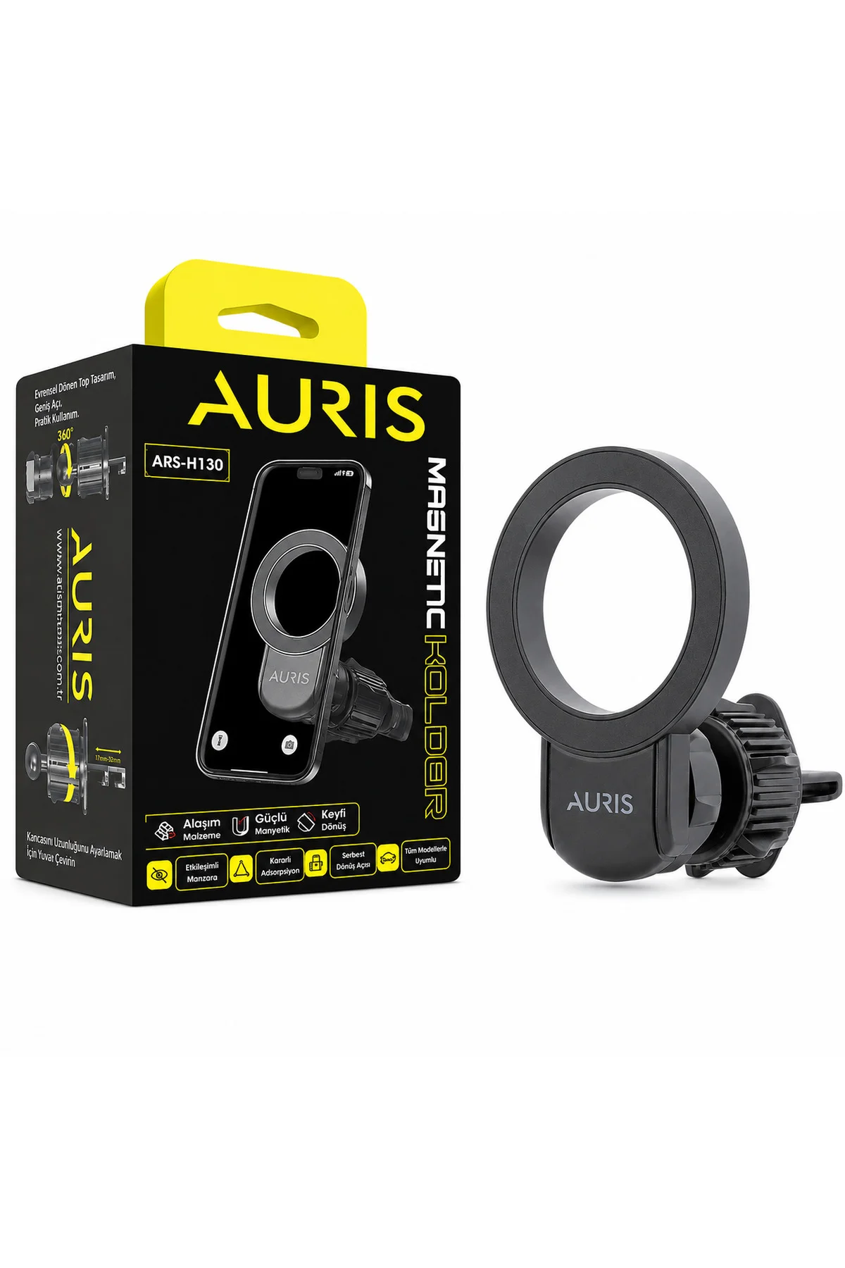 ARS-H130 Mıknatıslı Araç İçi Telefon Tutucu ARS-H130 Mıknatıslı Araç İçi Telefon Tutucu
