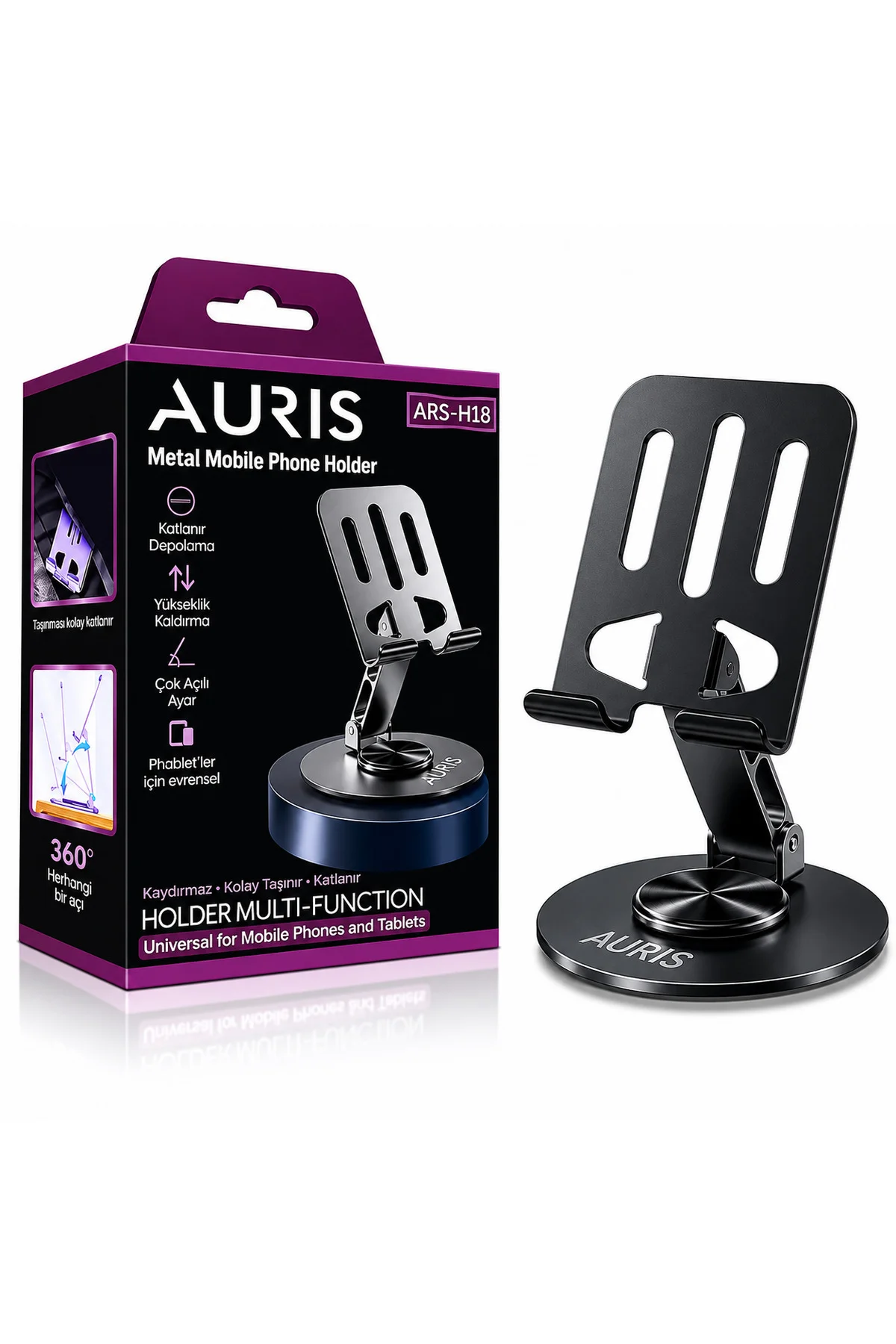 ARS-H18 Katlanabilir Metal Telefon ve Tablet Standı