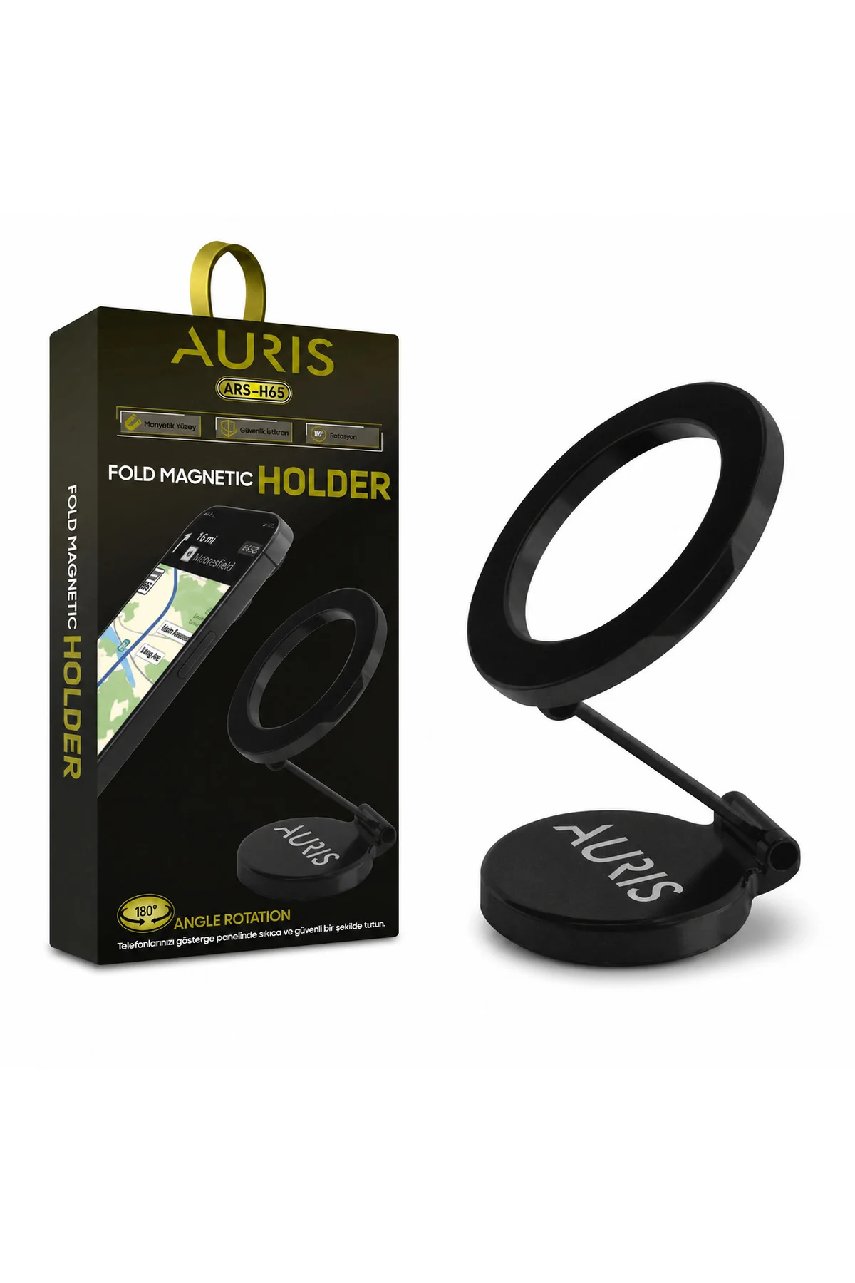 ARS-H65 Katlanabilir Mıknatıslı Metal Araç İçi Telefon Tutucu ARS-H65 Katlanabilir Mıknatıslı Metal Araç İçi Telefon Tutucu