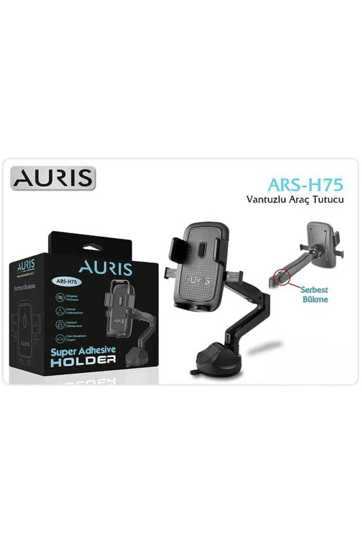 ars-h75 Vantuslu Katlanabilir 360° Döner Başlıklı Araç Içi Telefo ars-h75 Vantuslu Katlanabilir 360° Döner Başlıklı Araç Içi Telefo