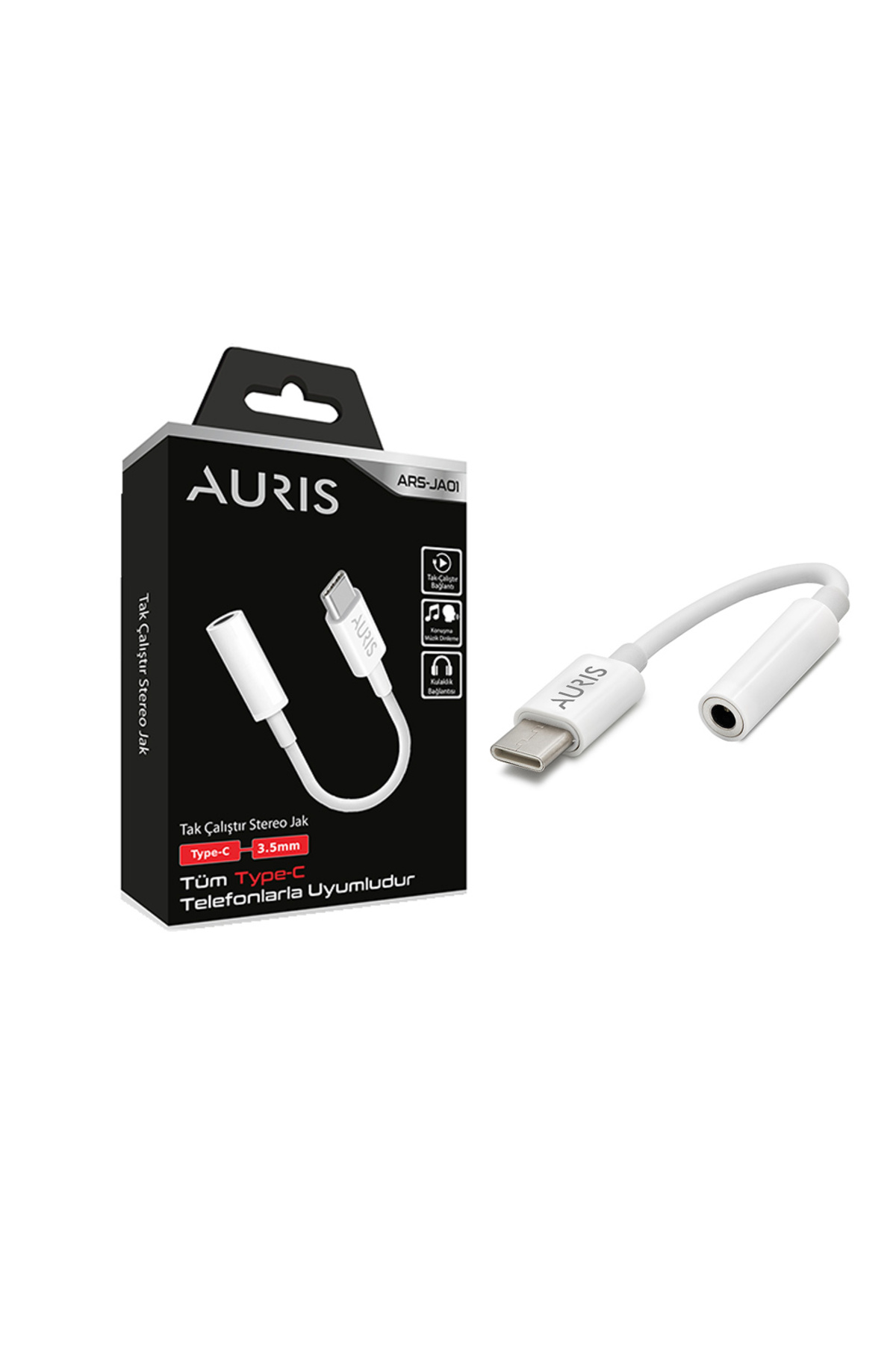ARS-JA01 Type-C To 3.5 mm Jack Kulaklık Çevirici Aux Dönüştürücü 