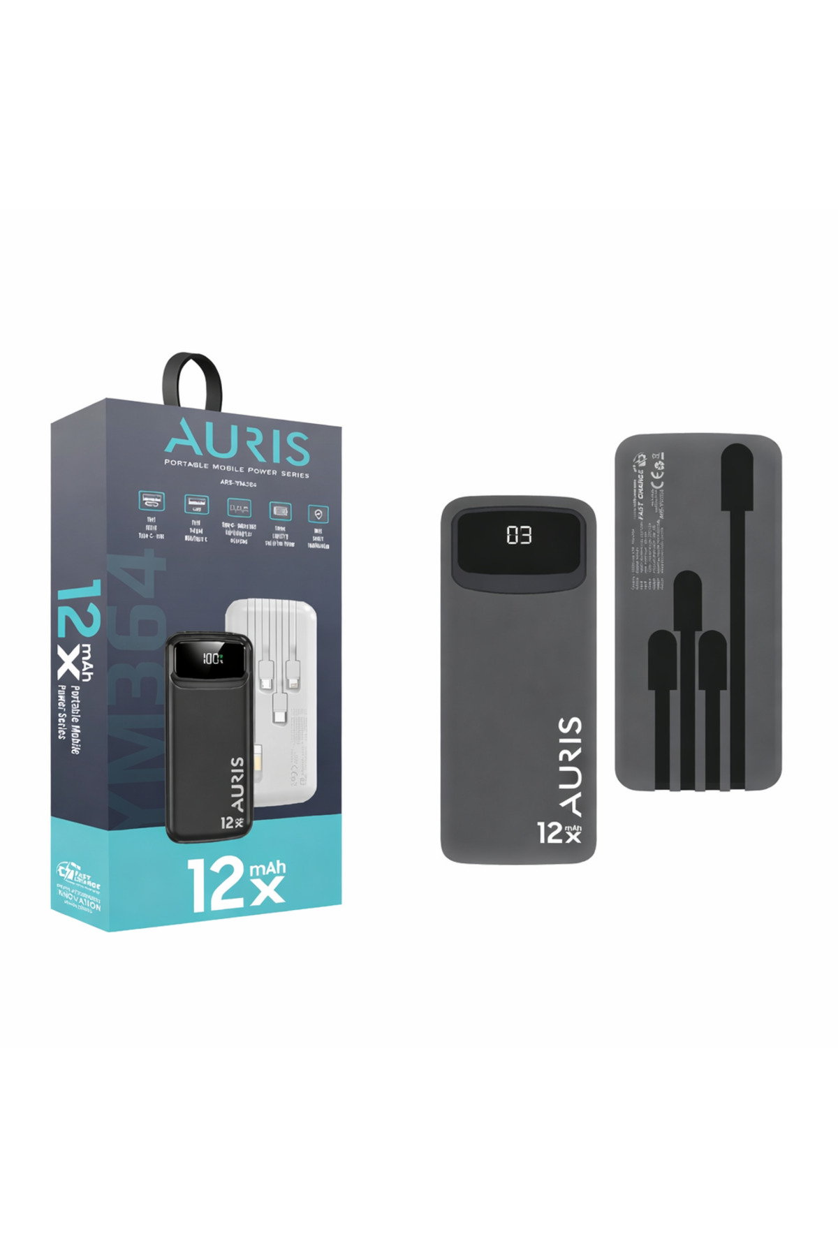 ARS-YM364 12.000 mAh Powerbank ARS-YM364 12.000 mAh Powerbank