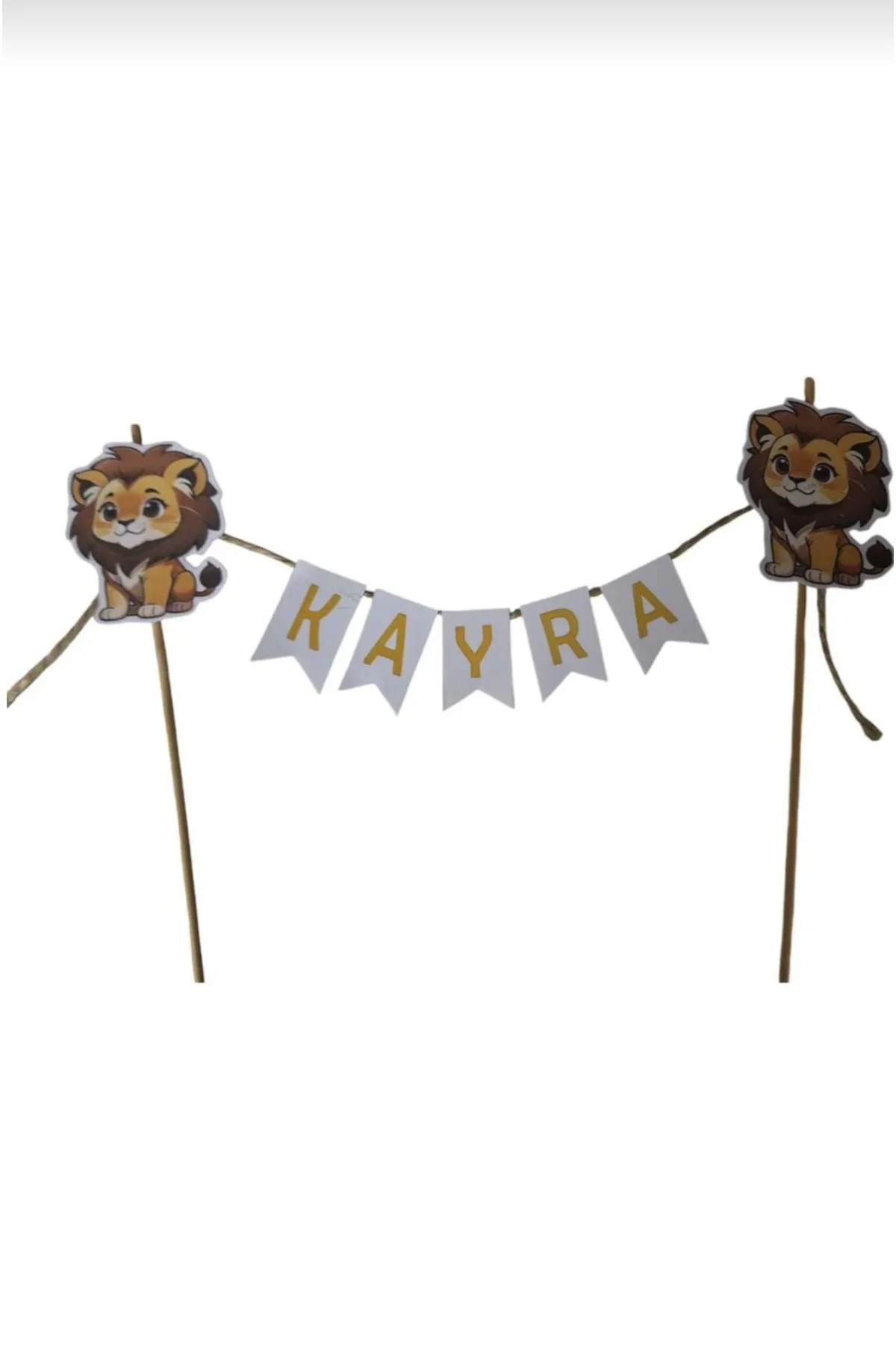 ARSLAN KONSEPTLİ DOĞUM GÜNÜ İSİMLİ PASTA SÜSÜ FLEMASI