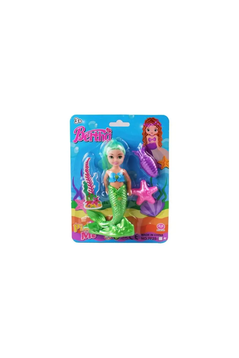 Art 7025 Kartela Kçk Deniz Kizi Bertha Bebek -Kzl Lab