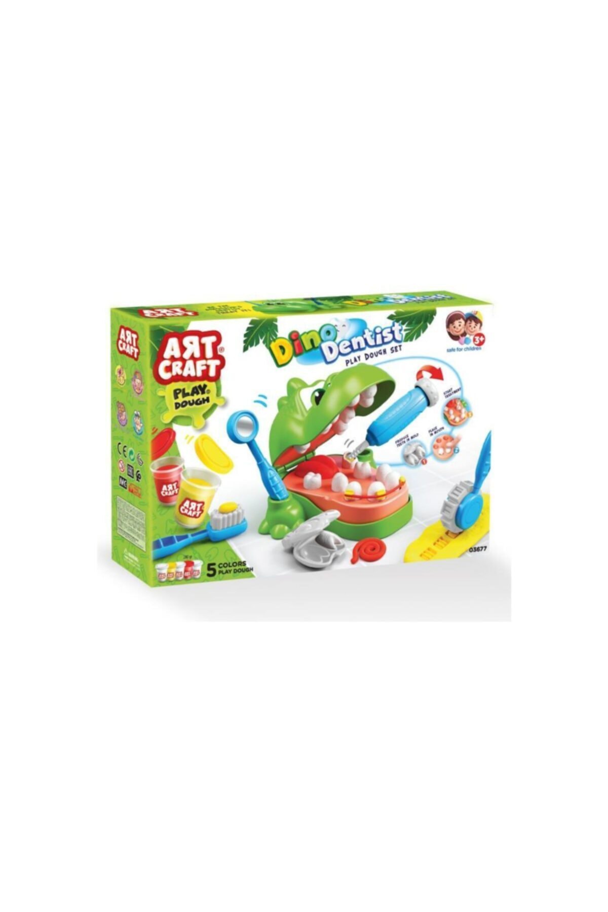 Dede Art Craft Dinazor Dişçi Hamuru Set