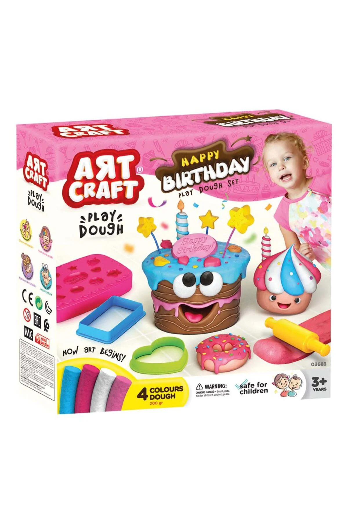 Art Craft Doğum Günü Oyun Hamuru Seti 10 Parça