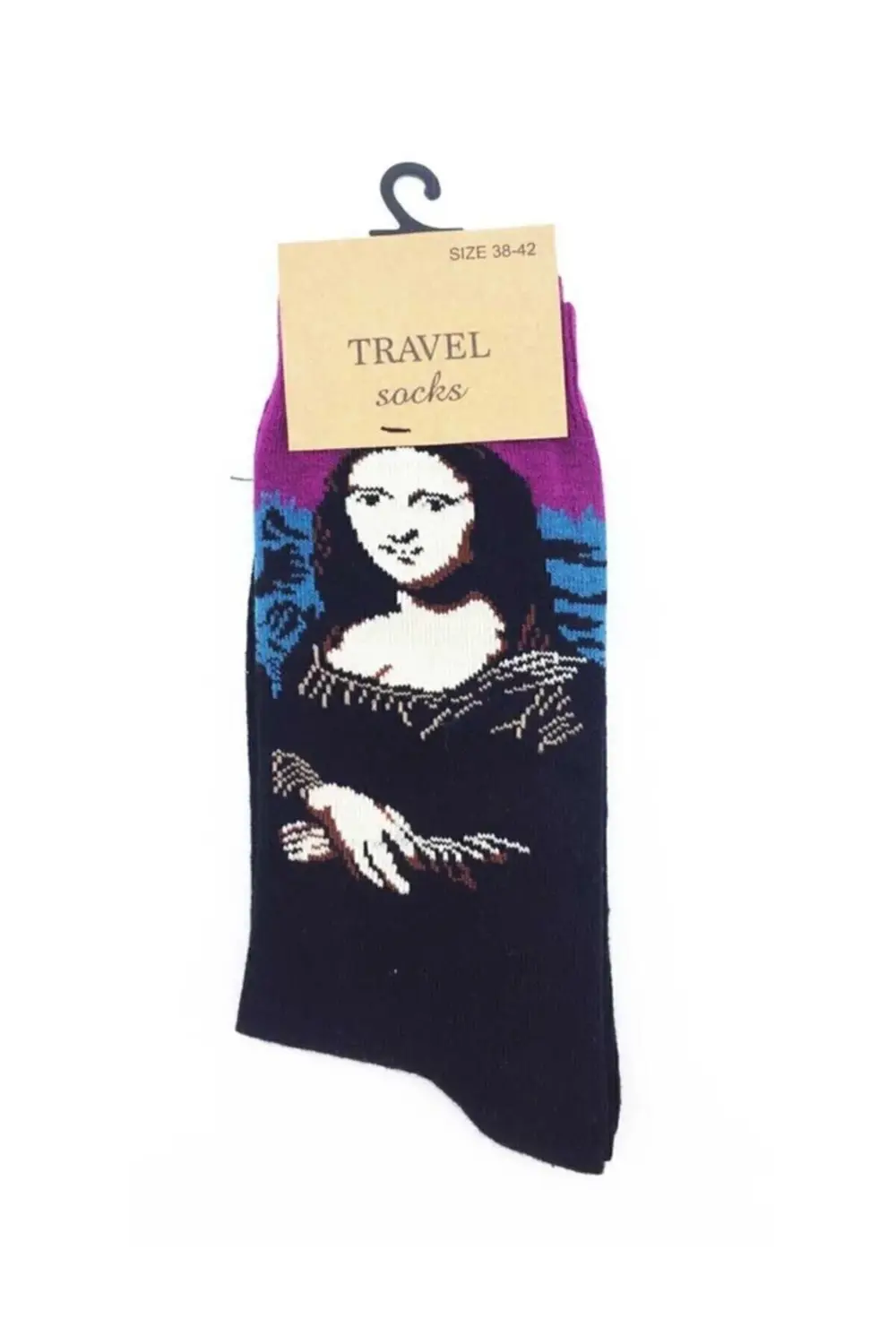 Art - Leonardo Da Vinci-Mona Lisa Mor Çorap