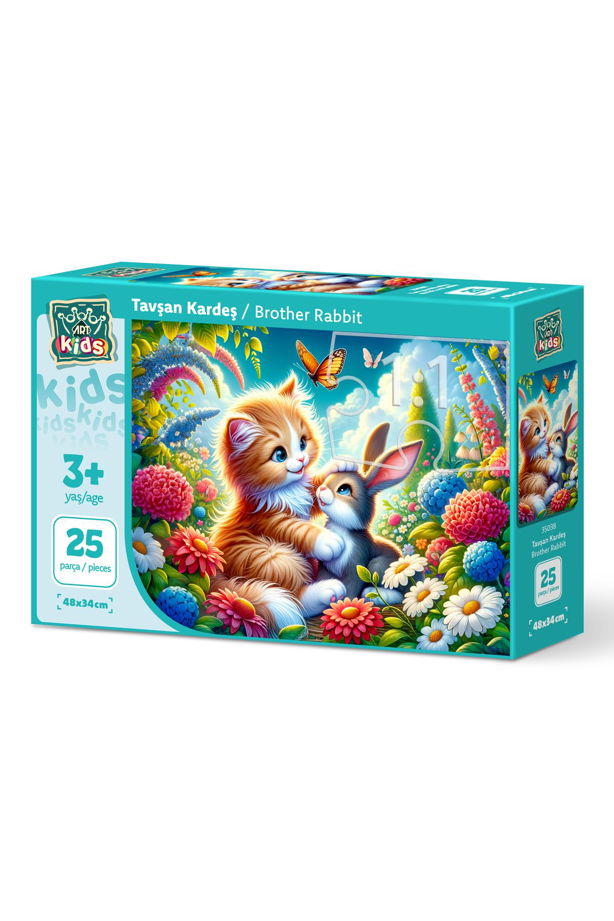 Art Puzzle Art Çocuk Tavşan Kardeş 25 Parça Puzzle Art Puzzle Art Çocuk Tavşan Kardeş 25 Parça Puzzle