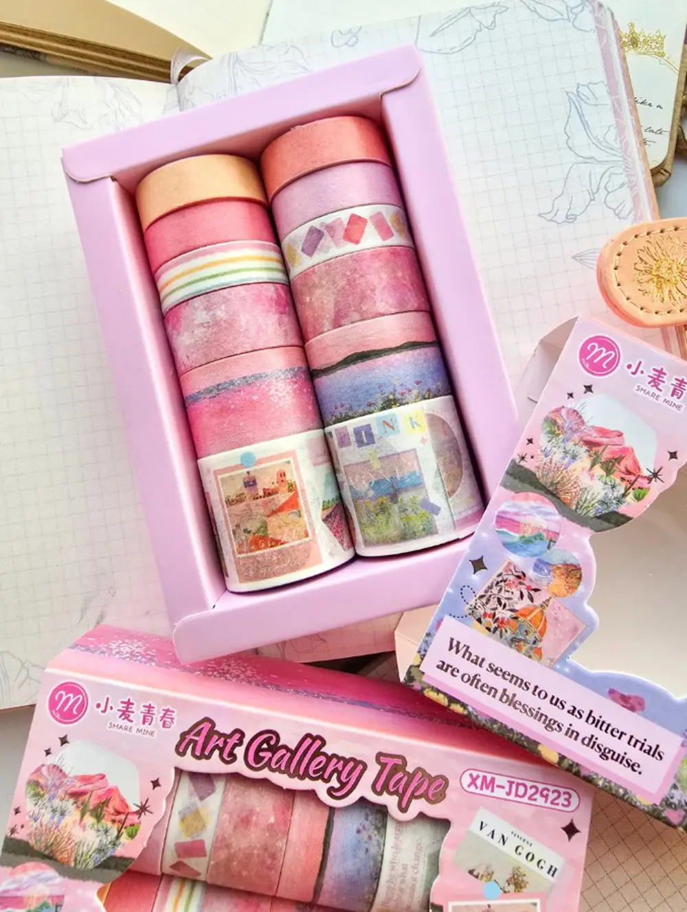 Art Vintage Washi Tape Bant Yapışkanlı Maskeleme Kağıdı Desenli B
