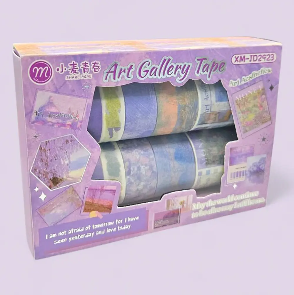 Art Vintage Washi Tape Bant Yapışkanlı Maskeleme Kağıdı Desenli B