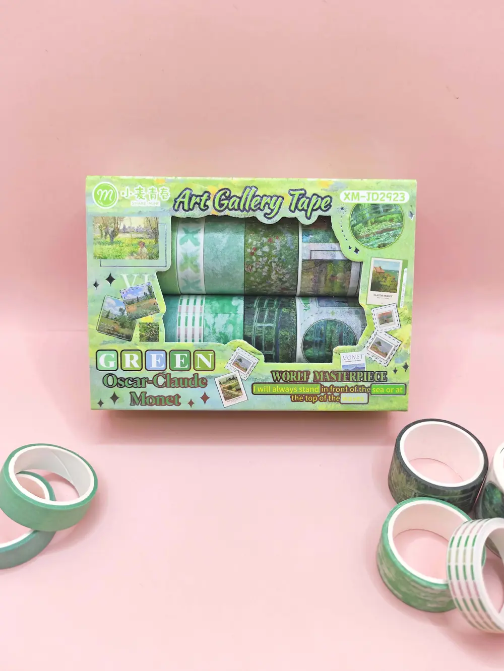 Art Vintage Washi Tape Bant Yapışkanlı Maskeleme Kağıdı Desenli B