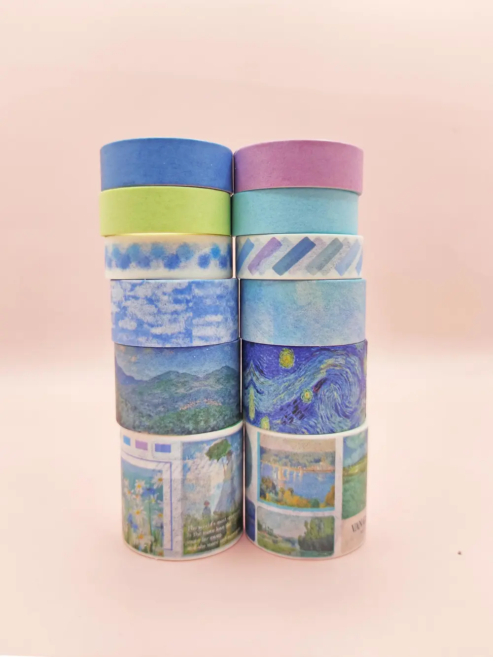 Art Vintage Washi Tape Bant Yapışkanlı Maskeleme Kağıdı Desenli B