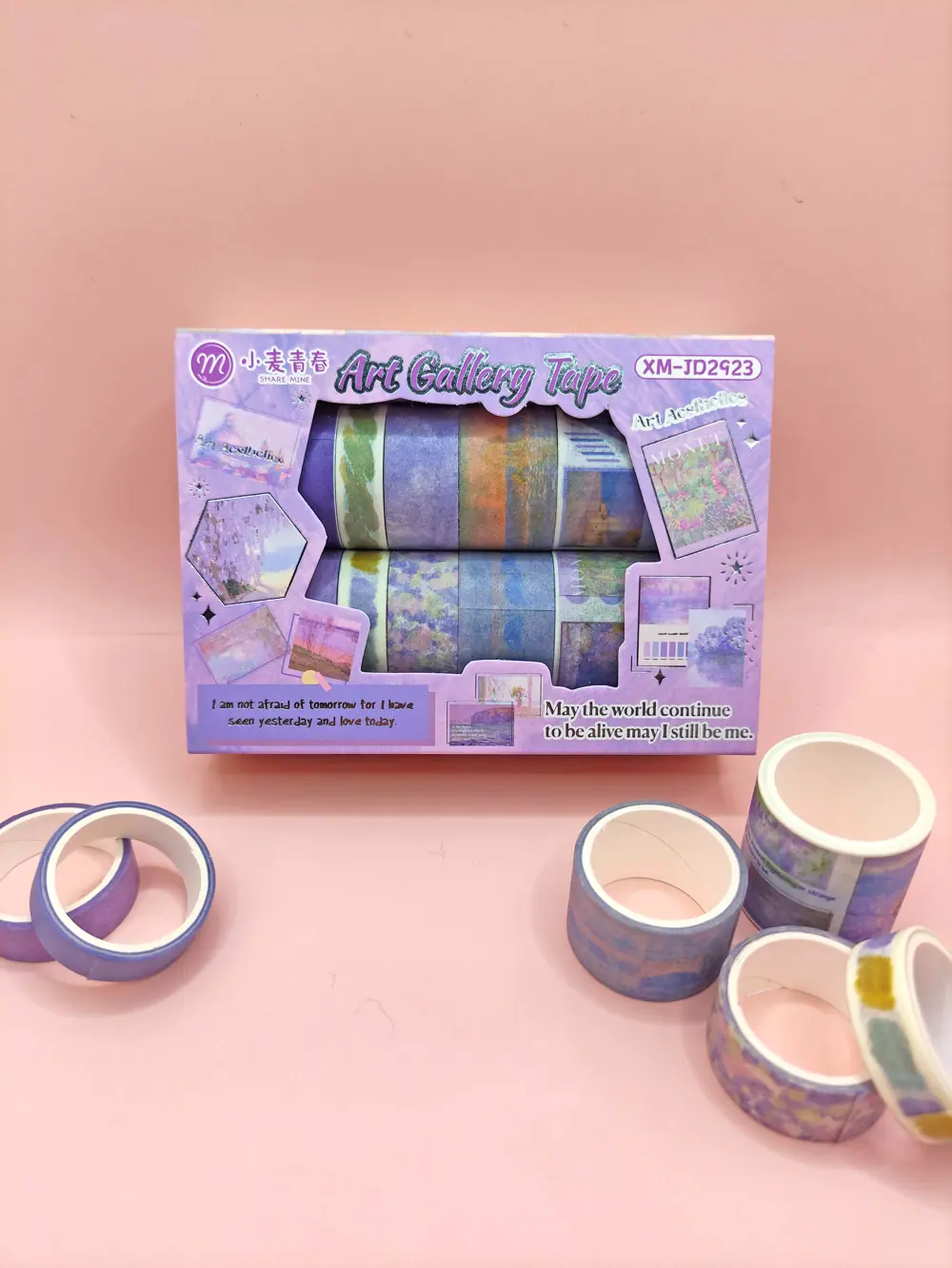 Art Vintage Washi Tape Bant Yapışkanlı Maskeleme Kağıdı Desenli B