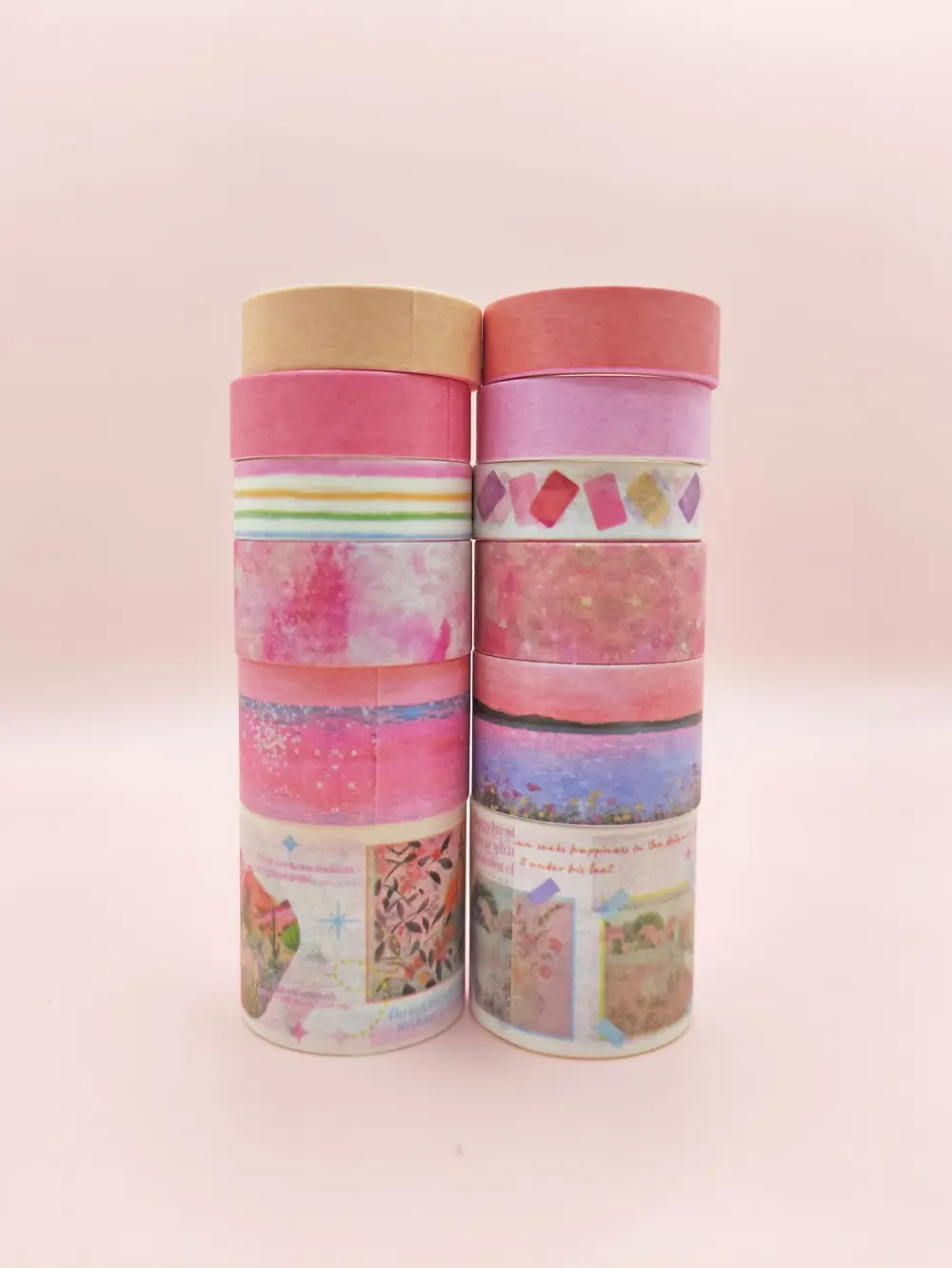 Art Vintage Washi Tape Bant Yapışkanlı Maskeleme Kağıdı Desenli B