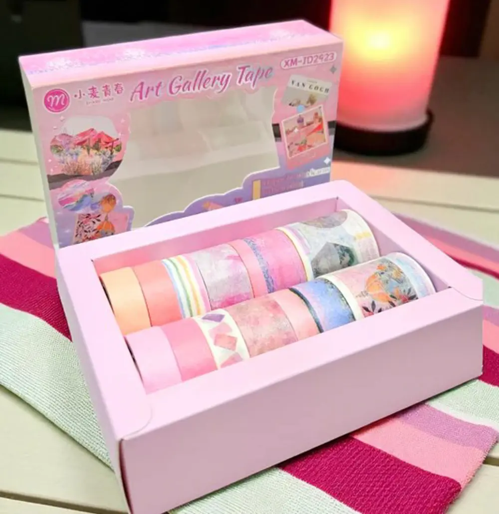 Art Vintage Washi Tape Bant Yapışkanlı Maskeleme Kağıdı Desenli B