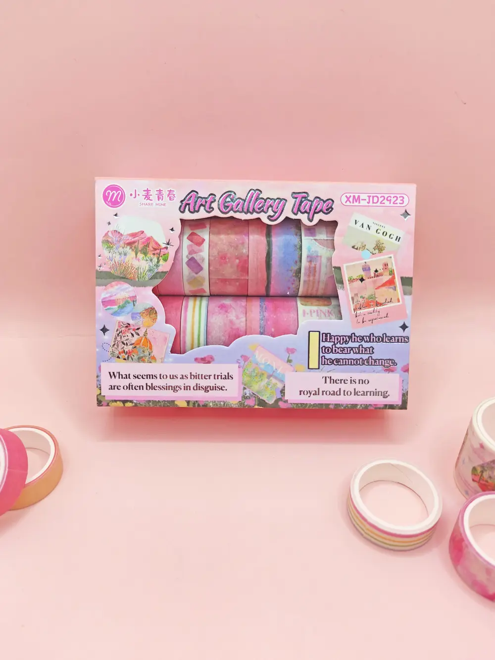 Art Vintage Washi Tape Bant Yapışkanlı Maskeleme Kağıdı Desenli B