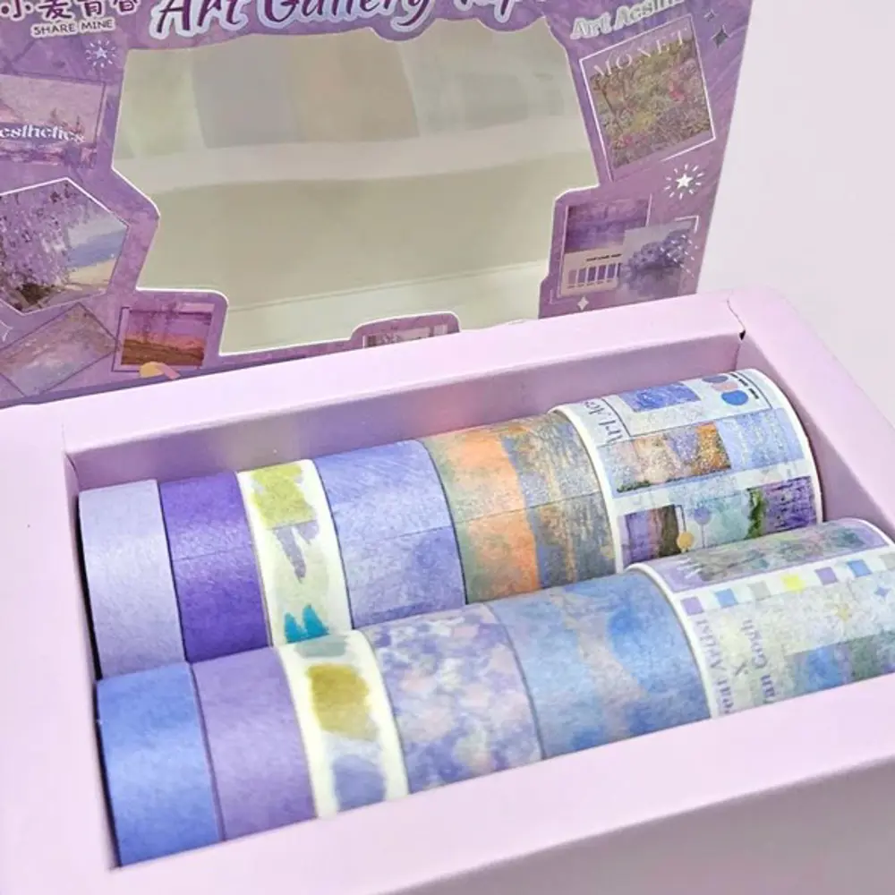 Art Vintage Washi Tape Bant Yapışkanlı Maskeleme Kağıdı Desenli B