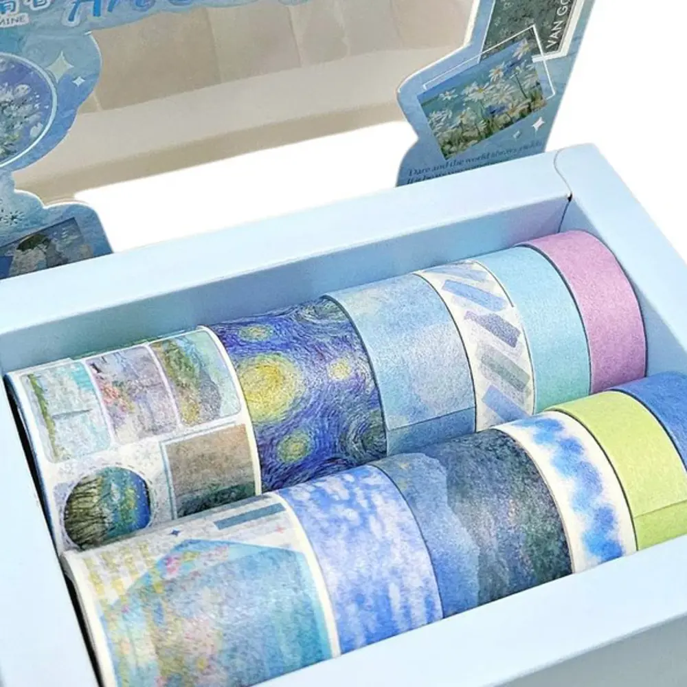 Art Vintage Washi Tape Bant Yapışkanlı Maskeleme Kağıdı Desenli B