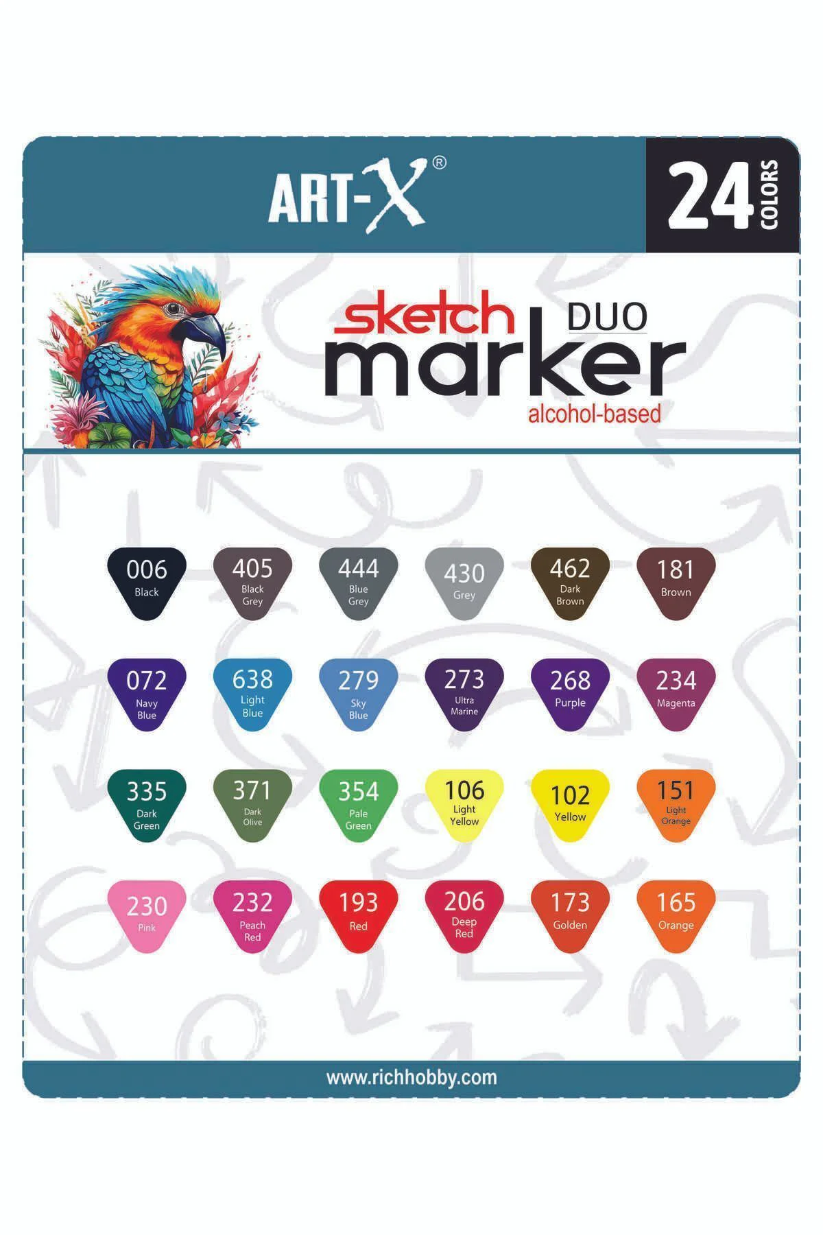 Art-x Sketch Marker Çift Taraflı Kalem Seti 24