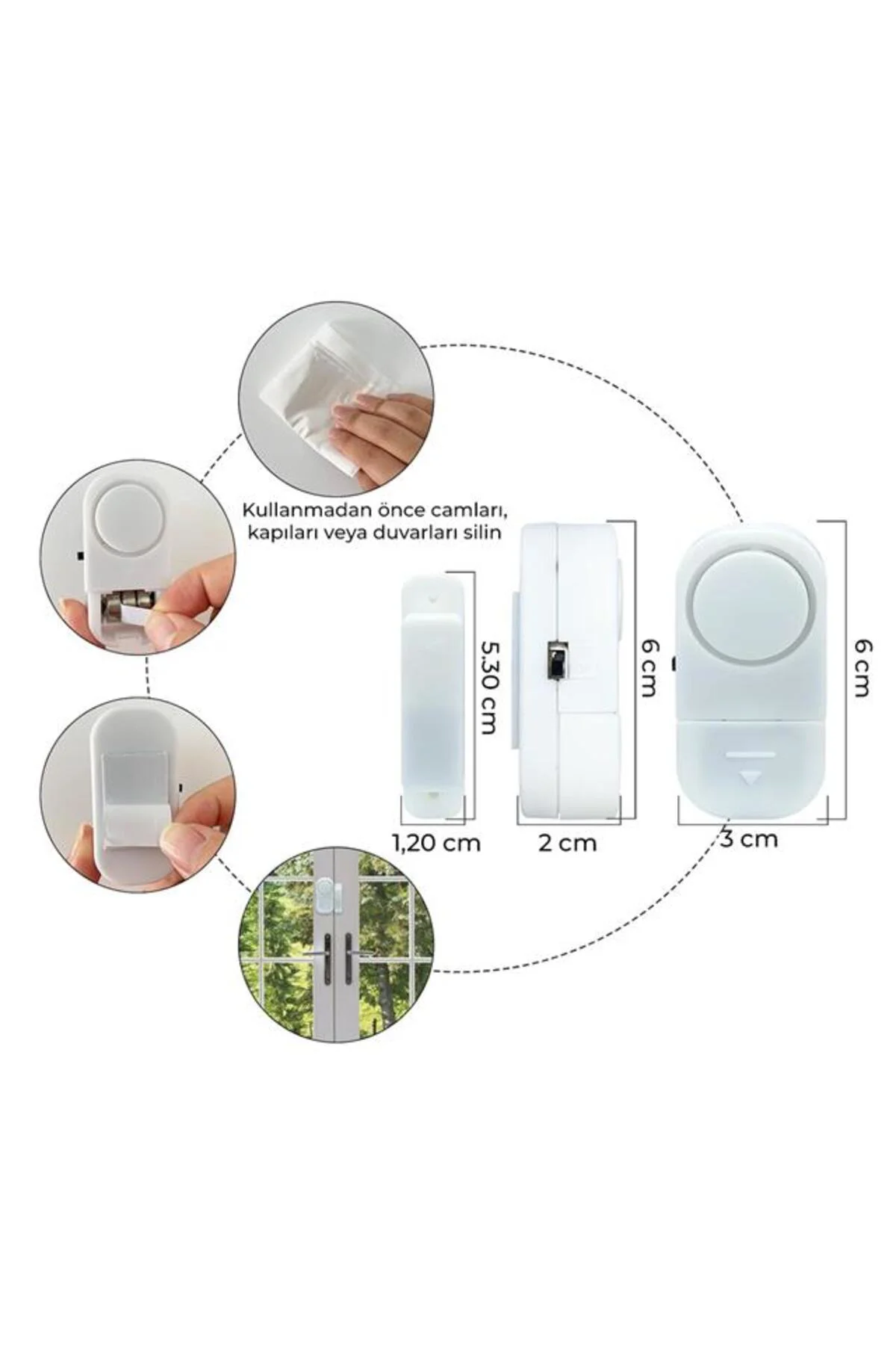 Art002 K01 Powermaster Pm-17795 Mini Manyetik Pencere Ve Kapı Güvenlik Alarmı Bernami Yeni