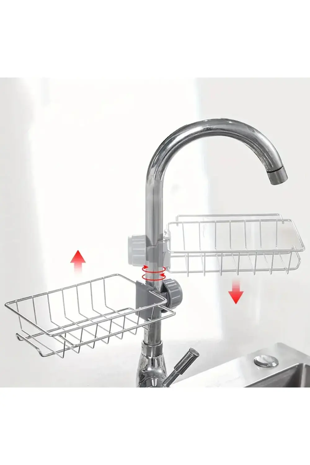 Art002 X01 Mutfak Ve Banyo Organizer Tek Kat Demir Raf Bernami Ye