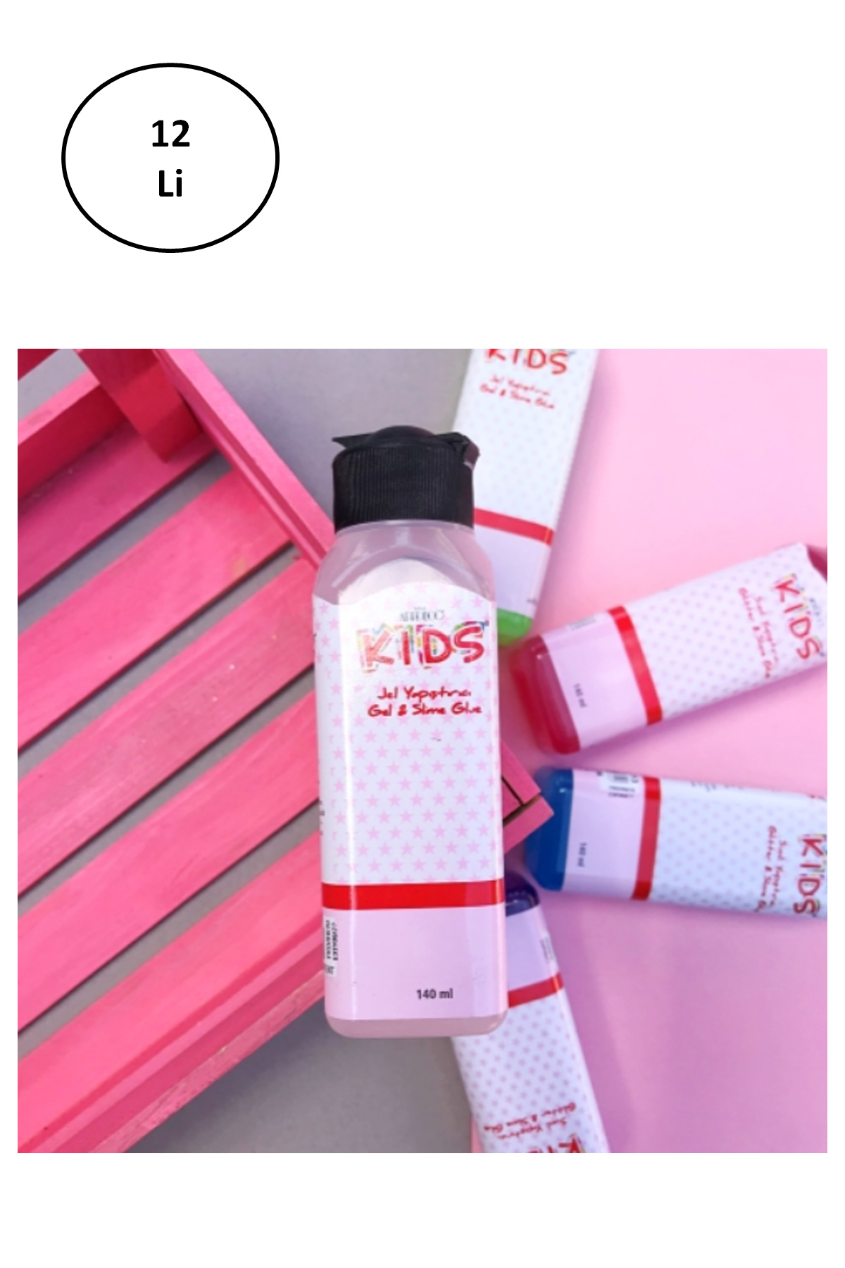Just Cheap Store Artdeco Kids 140 Ml Jel Slime Yapiştiricisi - Şeffaf 12'Li