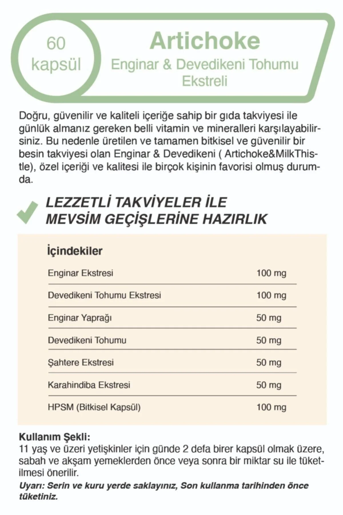 Artichoke Enginar Ekstreli & Devedikeni Tohumu Ekstreli Artichoke Enginar Ekstreli & Devedikeni Tohumu Ekstreli - Görsel 4