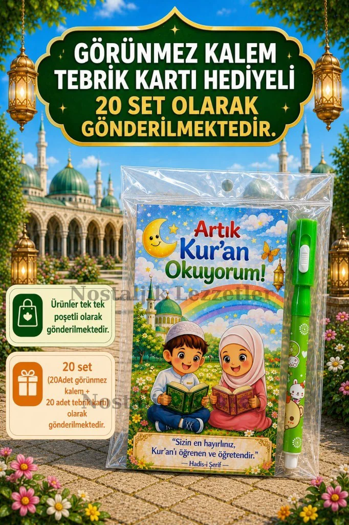 Artık Kur'an Okuyorum Hediyesi 20 Set Kur'an Kursu-Hatim Töreni H