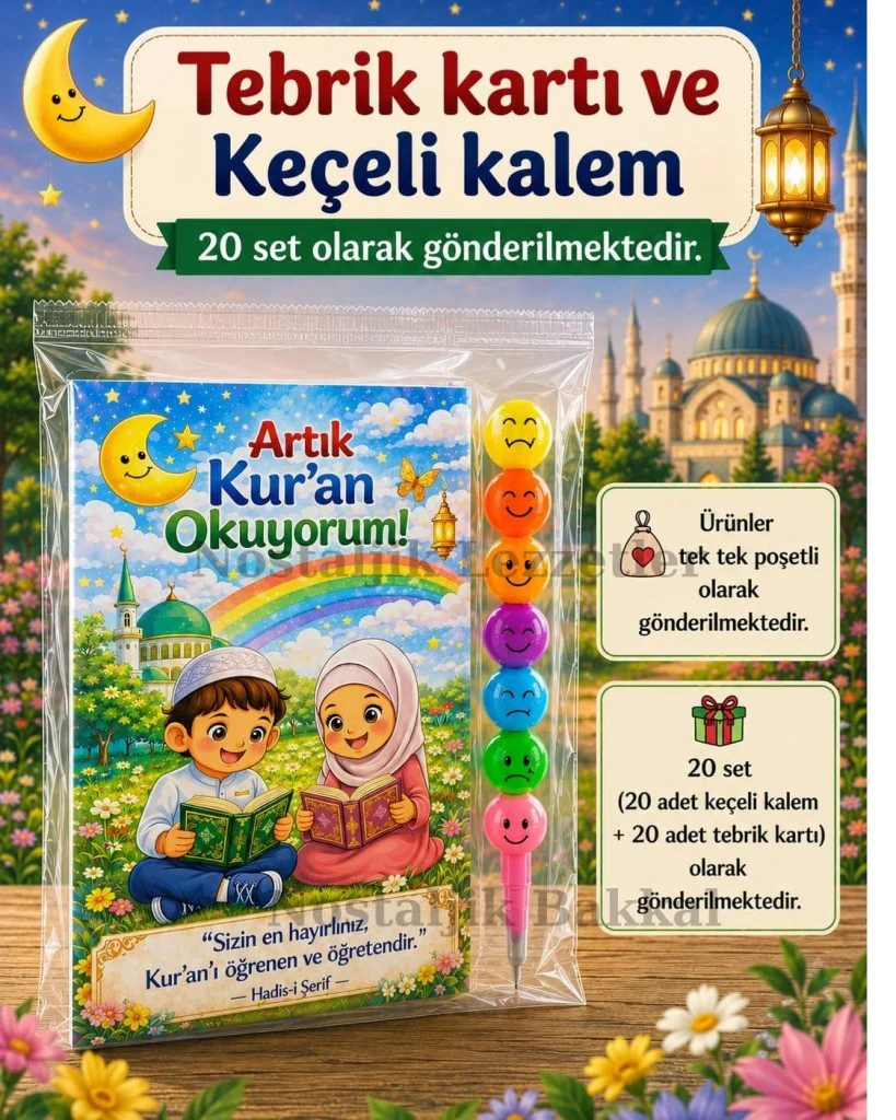 Artık Kur'an Okuyorum Hediyesi 20 Set Kur'an Kursu-Hatim Töreni H