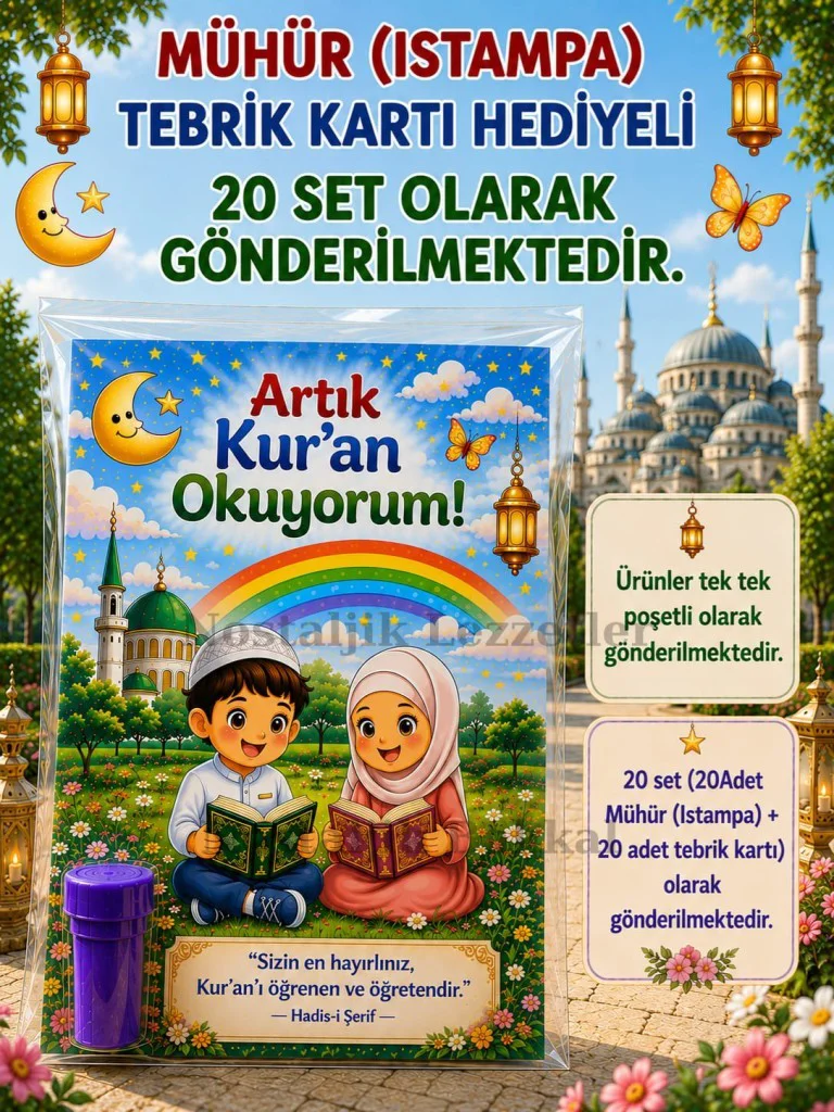 Artık Kur'an Okuyorum Hediyesi 20 Set Kur'an Kursu-Hatim Töreni H